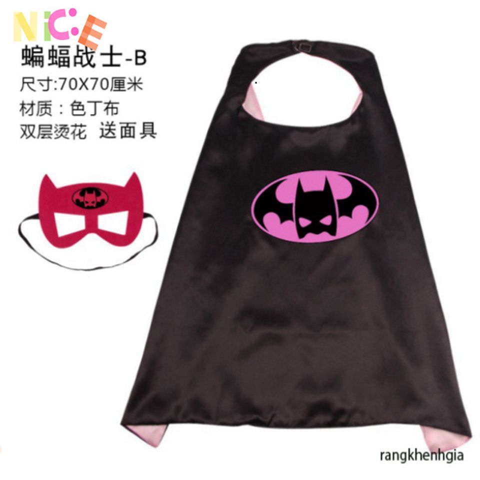 Bộ Áo Choàng Siêu Anh Hùng Avengers - Mặt Nạ Hóa Trang Captain America, Spider-Man, Iron Man, Batman cho Trẻ Em 3-10 Tuổi