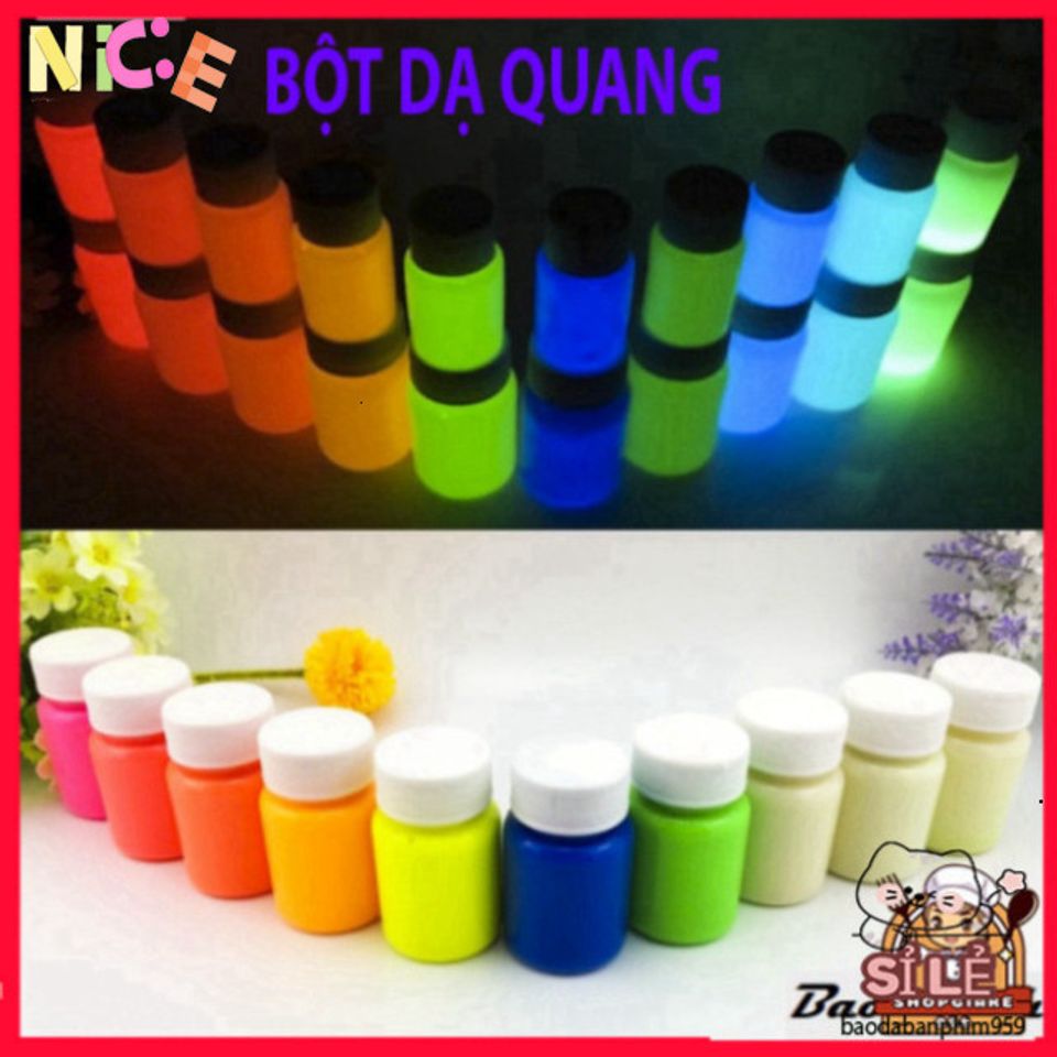 Bột Dạ Quang Siêu Sáng 20g - Trang Trí Nghệ Thuật Tỏa Sáng Trong Đêm, Phụ Kiện DIY Hấp Dẫn Cho Halloween và Sự Kiện Đặc Biệt