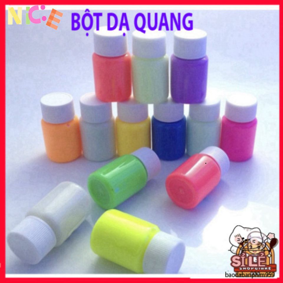 Bột Dạ Quang Siêu Sáng 20g - Trang Trí Nghệ Thuật Tỏa Sáng Trong Đêm, Phụ Kiện DIY Hấp Dẫn Cho Halloween và Sự Kiện Đặc Biệt