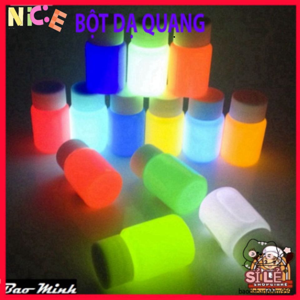 Bột Dạ Quang Siêu Sáng 20g - Trang Trí Nghệ Thuật Tỏa Sáng Trong Đêm, Phụ Kiện DIY Hấp Dẫn Cho Halloween và Sự Kiện Đặc Biệt