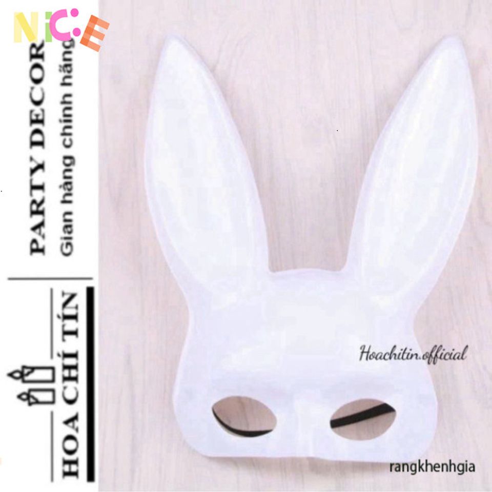 Mặt Nạ Thỏ Bunny Tai Dài - Phụ Kiện Halloween Độc Đáo Cho Tiệc Tùng, Trang Trí Lễ Hội Thú Vị, Mặc Hoá Trang