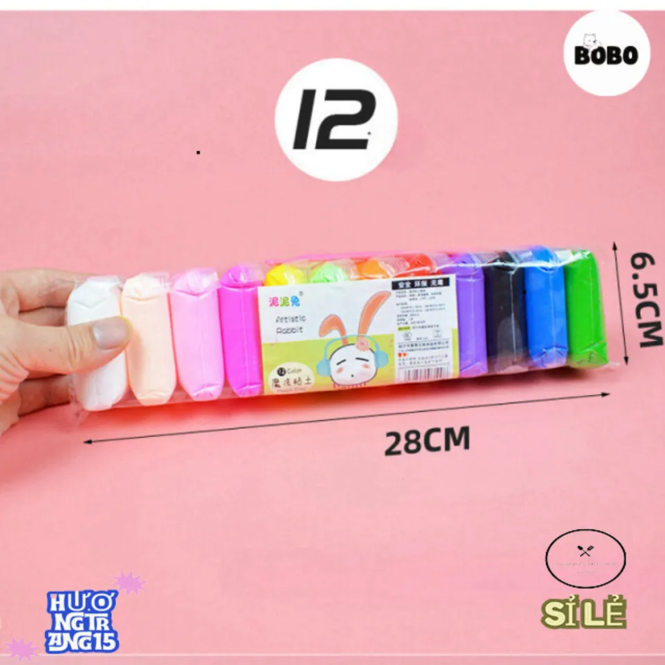 Bộ Đất Sét Tự Khô Nhật Bản 12 Màu Sắc - An Toàn Cho Trẻ Em, Công Nghệ ...