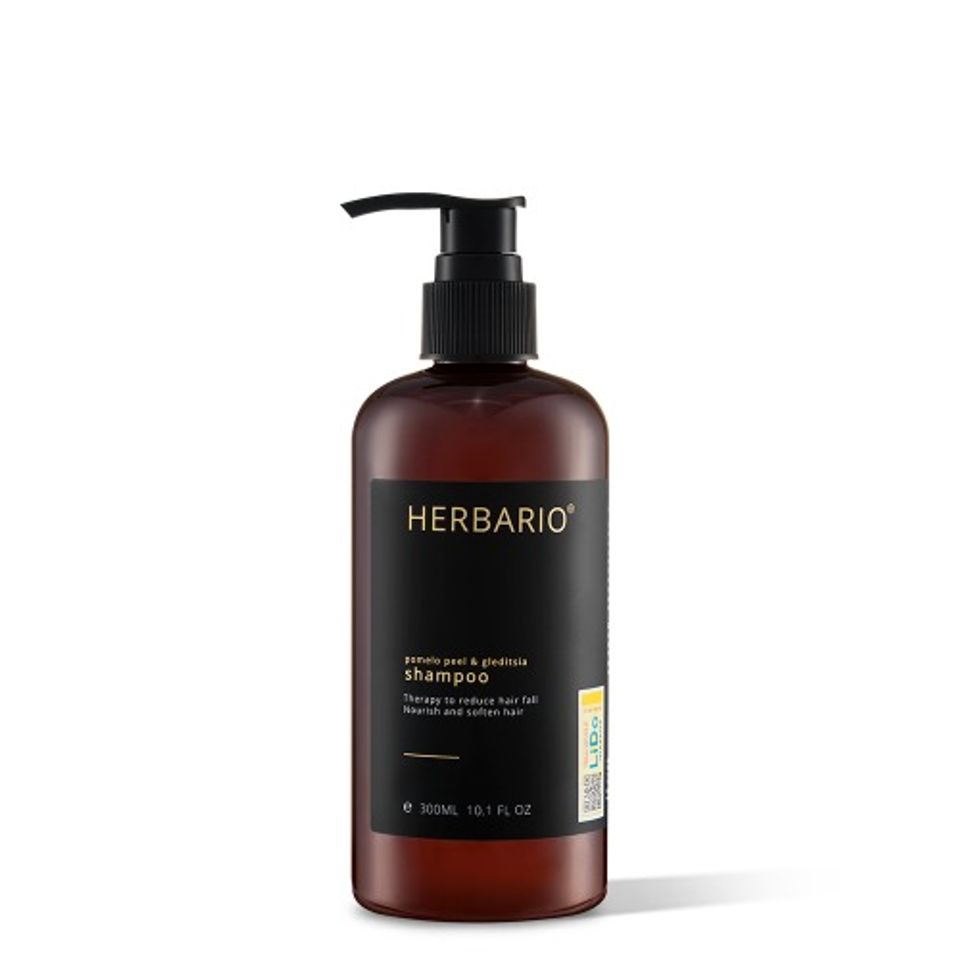 Dầu Gội Bưởi & Bồ Kết Herbario 300ml - Giảm Rụng Tóc, Làm Sạch Dịu Nhẹ, Nuôi Dưỡng Tóc Khỏe Mạnh
