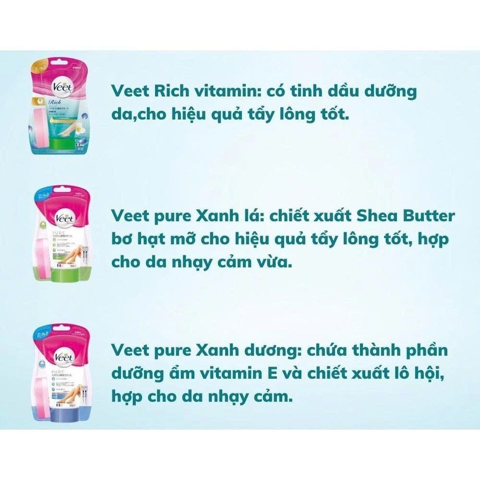 Kem Tẩy Lông Veet Nhật Bản 150g - Giải Pháp Tẩy Lông Dịu Nhẹ Cho Da Nhạy Cảm, Tặng Kèm Bông Mút Tiện Lợi