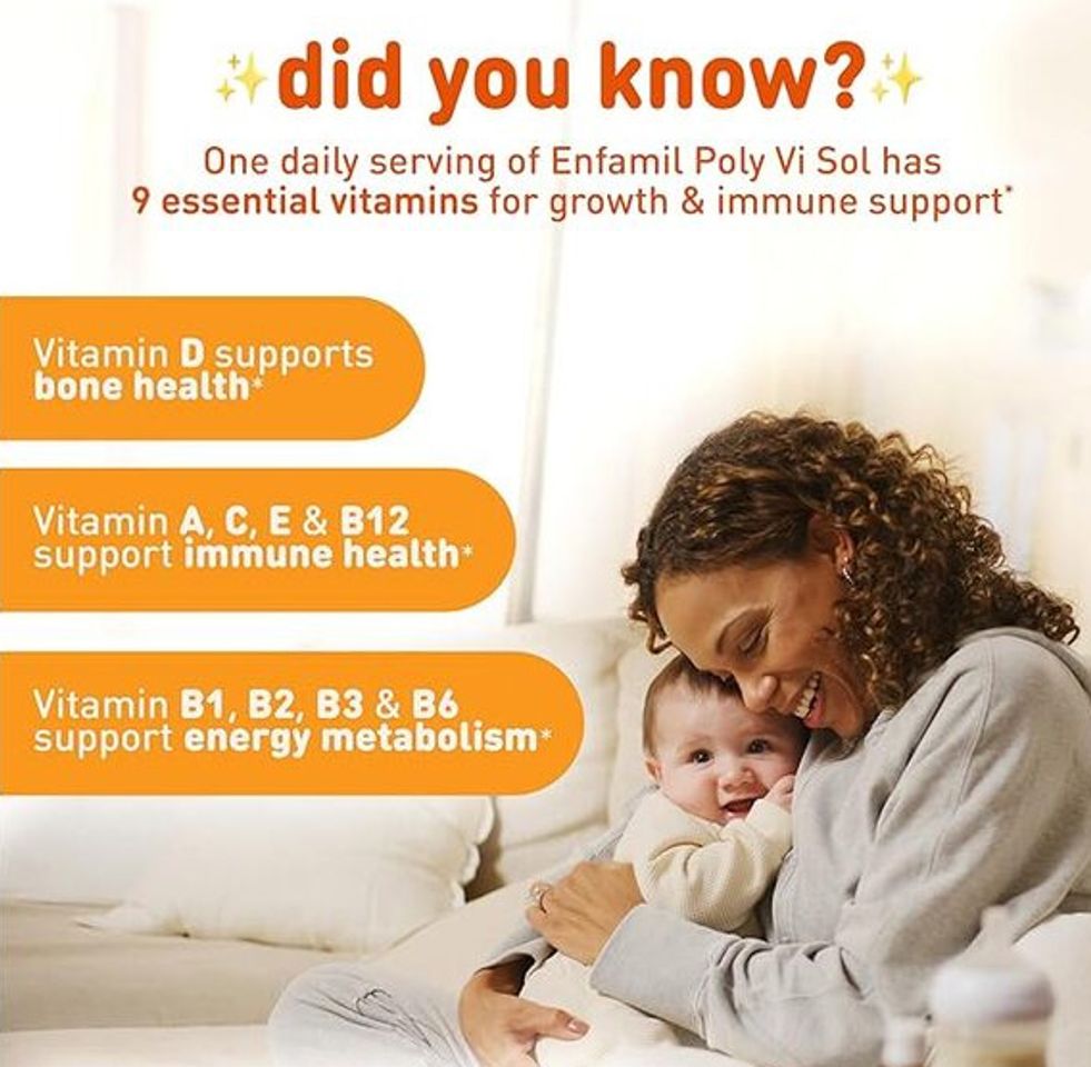 Vitamin Tổng Hợp Enfamil Polyvisol USA Cho Trẻ Từ 1-8 Tuổi - Bổ Sung Vitamin Thiết Yếu, Tăng Cường Sức Đề Kháng và Phát Triển Thông Minh