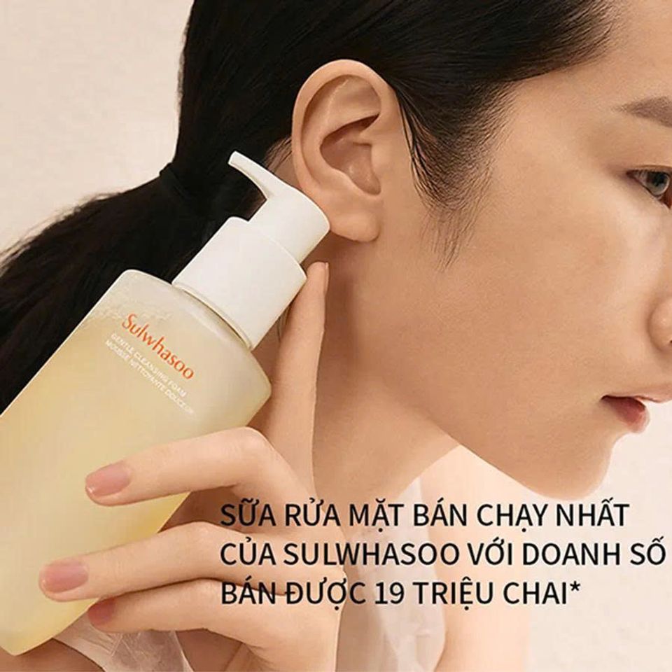 Sữa Rửa Mặt Dịu Nhẹ Sulwhasoo Gentle Cleansing Foam 200ml - Sạch Sâu, Cung Cấp Độ Ẩm Cho Da Nhạy Cảm, Chiết Xuất Nhân Sâm