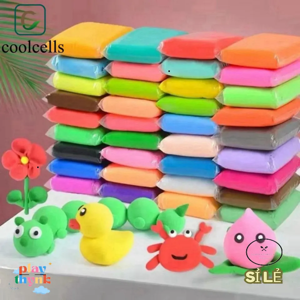 Bộ Đất Sét Khô Coolcells 12/24/36 Màu - Đồ Chơi Nghệ Thuật DIY An Toàn ...