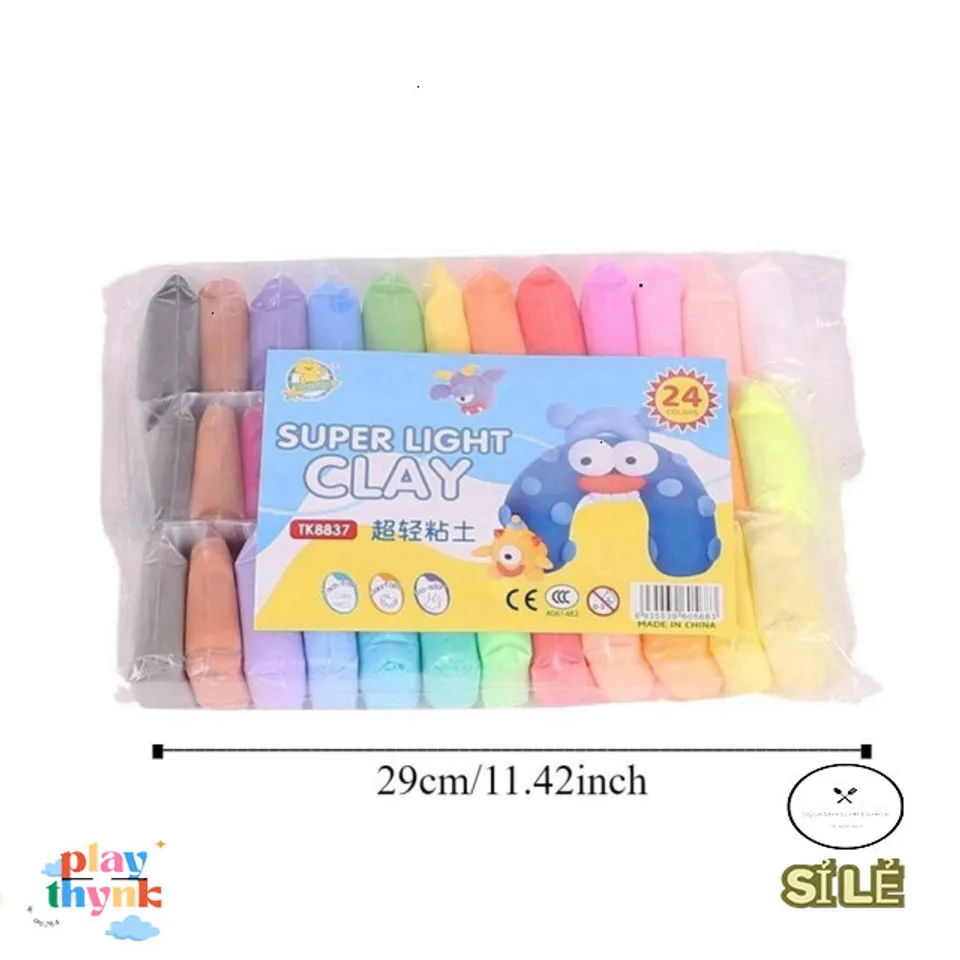 Bộ Đất Sét Khô Coolcells 12/24/36 Màu - Đồ Chơi Nghệ Thuật DIY An Toàn ...