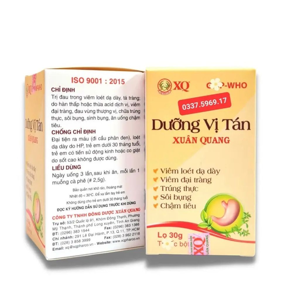 Dưỡng Vị Tán Lọ 30g Bột - Hỗ Trợ Giảm Viêm Loét Dạ Dày và Cải Thiện Tiêu Hóa, Giải Pháp Từ Thiên Nhiên Chất Lượng Cao