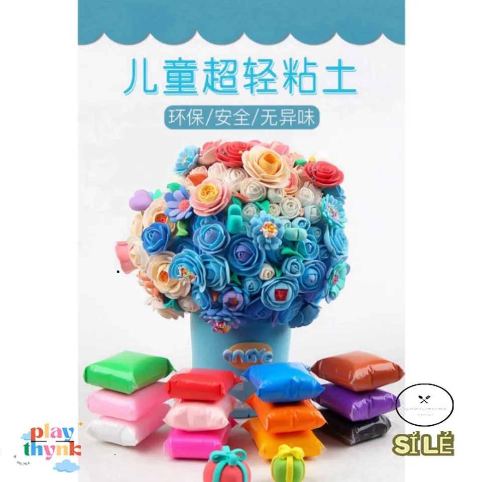 Bộ 12 Màu Đất Sét Tự Khô Không Dính Tay - Đồ Chơi Nghệ Thuật Sáng Tạo ...