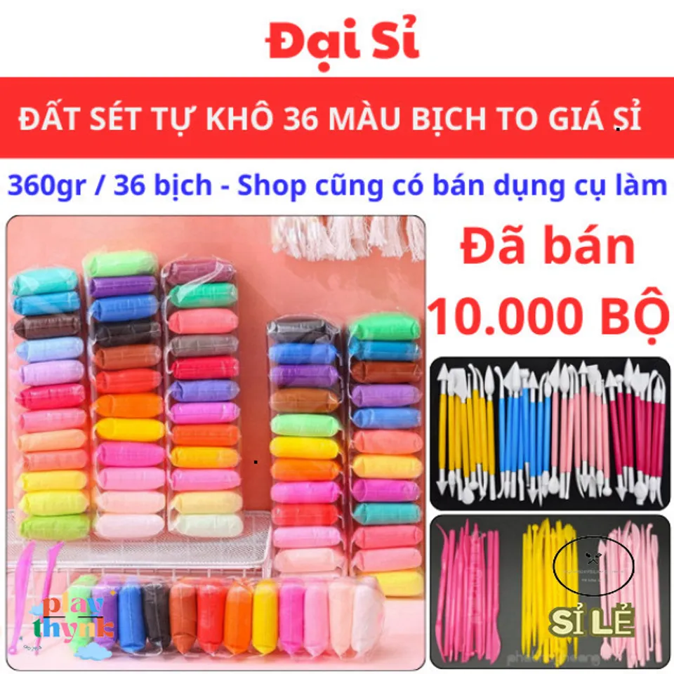 Đất Sét Khô An Toàn Nhật Bản - Bộ 12/24/36 Màu Sắc Đa Dạng Dành Cho Bé ...