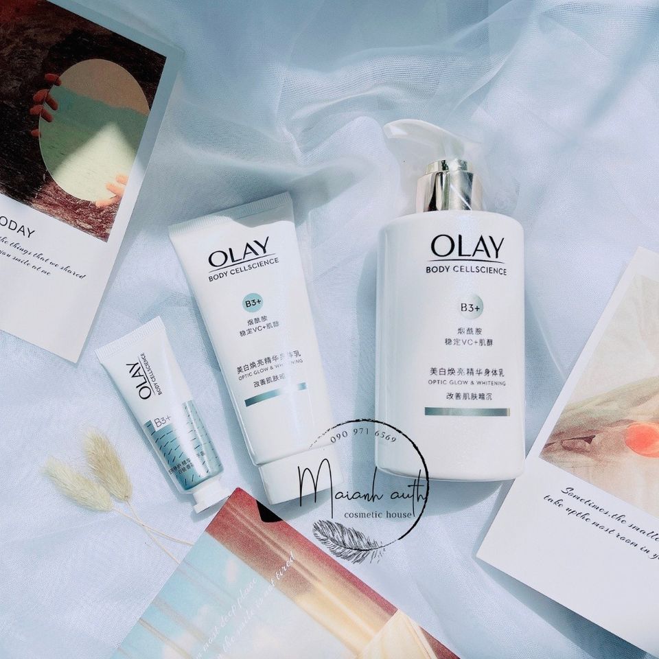 Sữa Dưỡng Thể Olay Cellscience B3 + Optic Glow - Chuyên Gia Dưỡng Trắng, Làm Sáng Da, Cải Thiện Độ Ẩm, Phù Hợp Mọi Loại Da