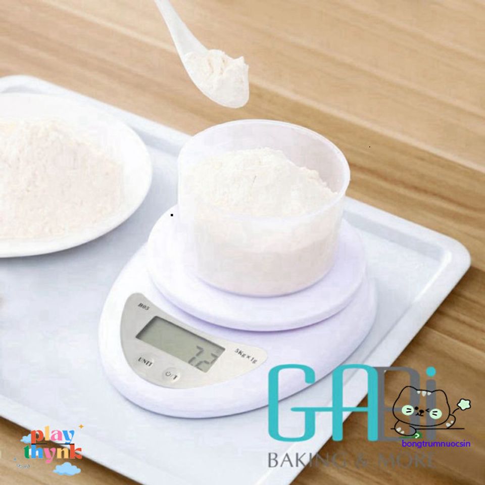 Cân Điện Tử B05 - Cân Sức Khỏe Gia Đình Đo Chính Xác 1g đến 5kg, Đổi Đơn Vị Nhẹ Nhàng, Thích Hợp Sử Dụng Trong Bếp