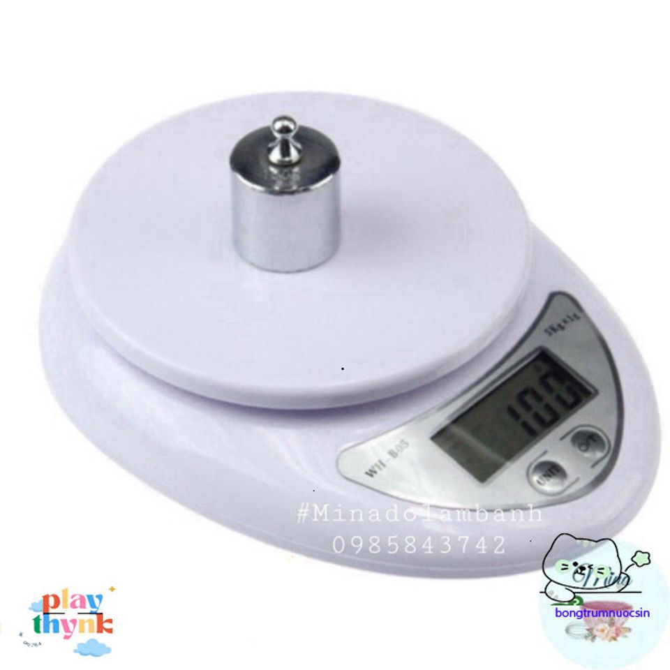 Cân Điện Tử WH-B05 - Độ Chính Xác Cao Từ 1g Đến 5kg - Thiết Kế Sang Trọng Dùng Cho Làm Bánh và Nấu Ăn