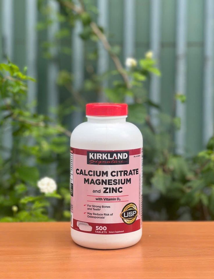 Viên Uống Kirkland Calcium Citrate Magnesium và Kẽm 500 Viên - Hỗ Trợ Bổ Sung Khoáng Chất, Duy Trì Sức Khỏe Xương, Răng Chắc Khỏe