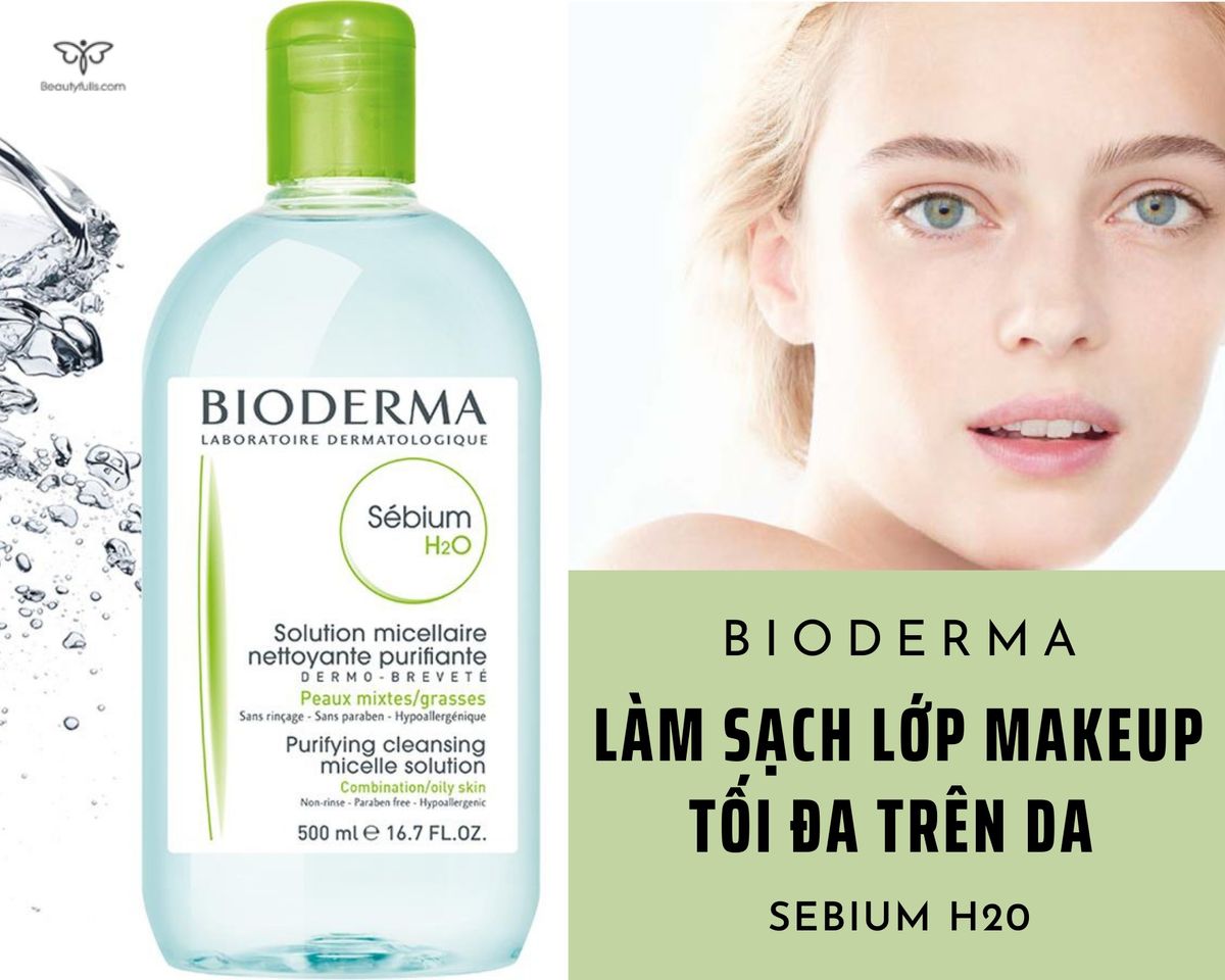 Nước Tẩy Trang Bioderma Sensibio H2O Micellar Water Xanh 500ml - Tẩy Trang Nhẹ Nhàng, Làm Sạch Sâu Da Nhạy Cảm Chính Hãng