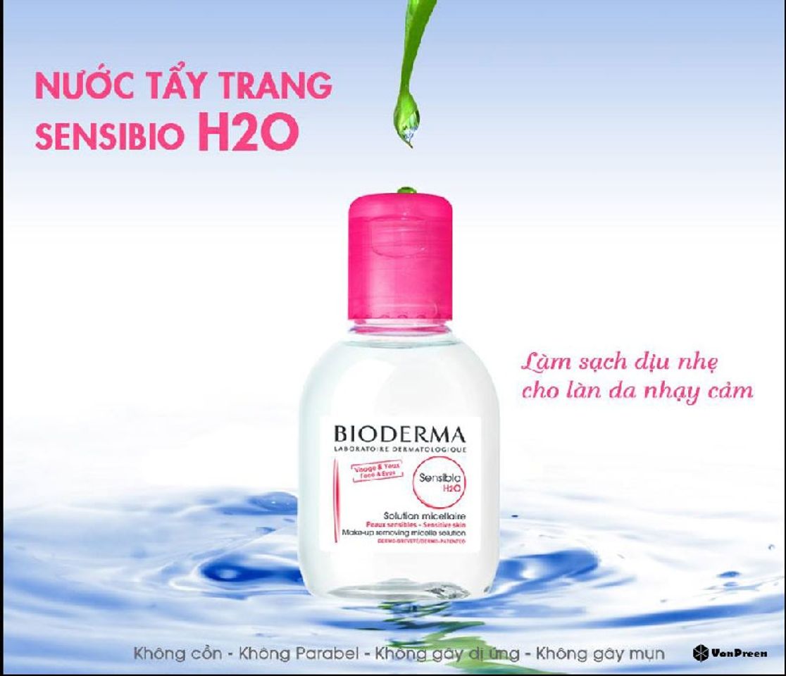 Nước Tẩy Trang Bioderma Sensibio H2O 100ml - Dành Cho Da Nhạy Cảm, Làm Sạch Dịu Nhẹ Không Cần Rửa, Chất Lượng Cao Chính Hãng