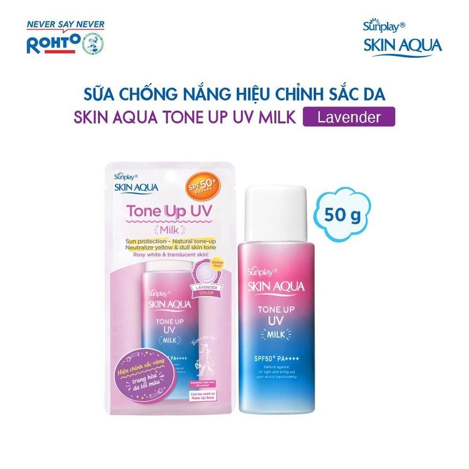 Sữa Chống Nắng Hiệu Chỉnh Sắc Da Sunplay Skin Aqua Tone Up UV Milk SPF50+ PA++++ - Tăng Tone Da Tự Nhiên, Dưỡng Ẩm Chống Nắng Chất Lượng cao