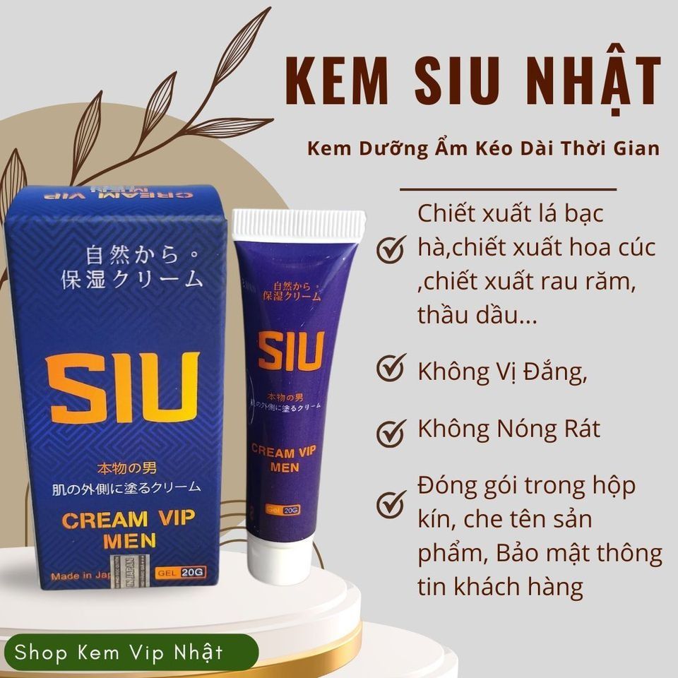 Kem Bôi Hỗ Trợ Sức Khỏe Nam Giới SIU Cream Vip Nhật Bản - Dưỡng Ẩm Tự Nhiên, An Toàn Cho Da Nhạy Cảm, 50-60 Lần Sử Dụng 576036 chính hãng
