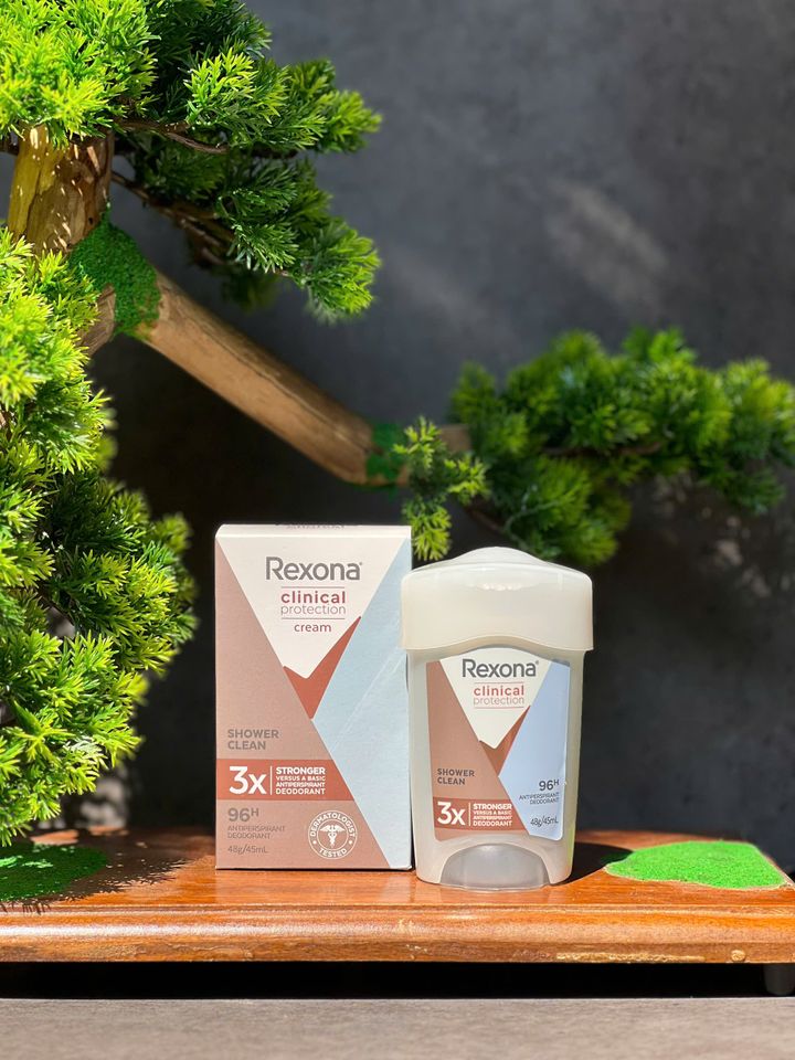 Lăn Khử Mùi Rexona Clinical Protection Shower Clean 50ml - Ngăn Mùi & Mồ Hôi Hiệu Quả Cho Nữ, Hương Tươi Mát, Bảo Vệ 96 Giờ