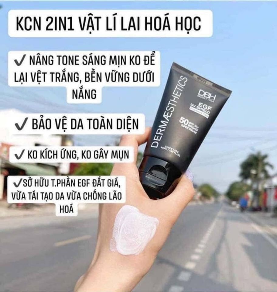 Kem Chống Nắng DBH EGF UV Shield SPF50 PA+++ 60ml - Bảo Vệ Da, Nuôi Dưỡng, Không Nhờn Rít, Phù Hợp Mọi Loại Da