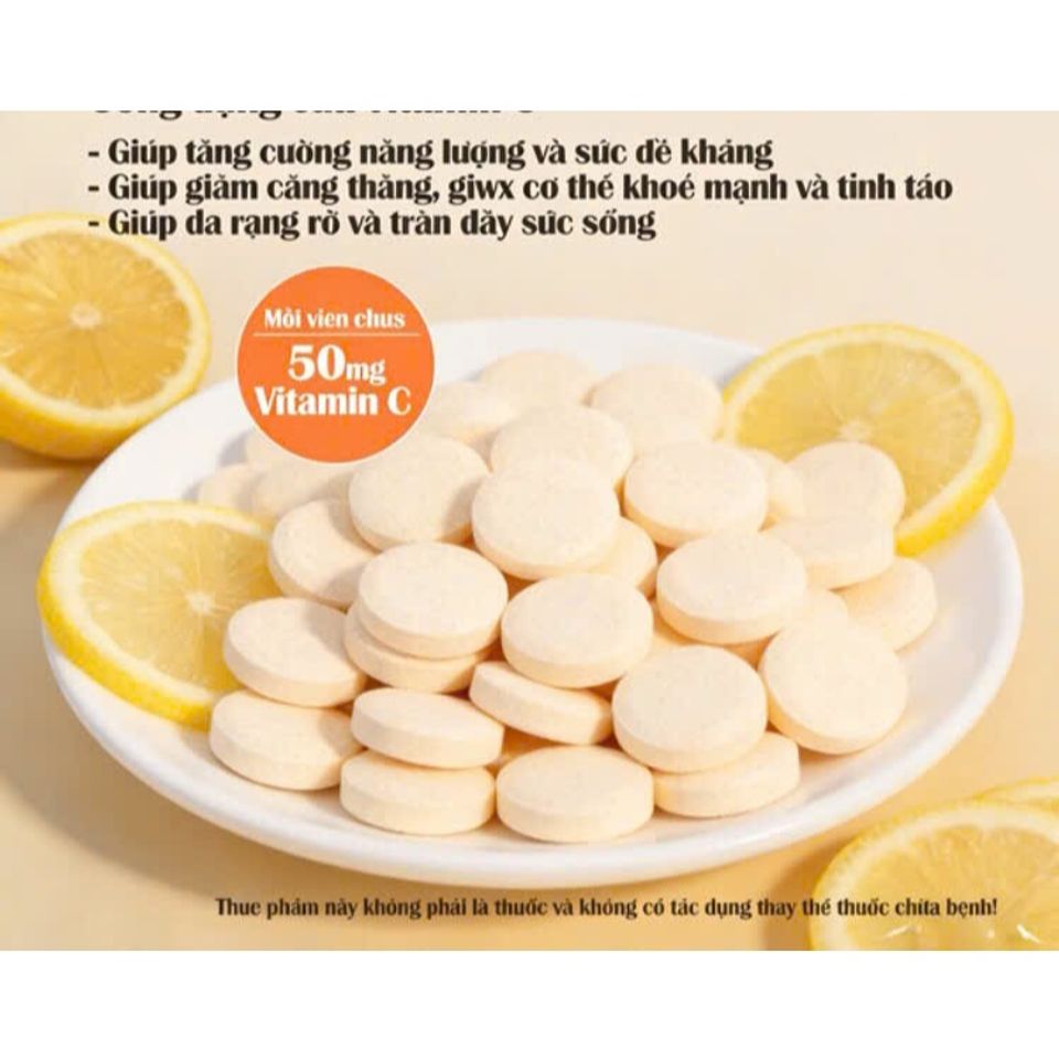 Viên Nhai Bổ Sung Vitamin C Wonderplus 60 Viên - Hương Cam, Tăng Cường Đề Kháng, Giúp Làn Da Rạng Rỡ, Vị Chua Ngọt Dễ Dùng