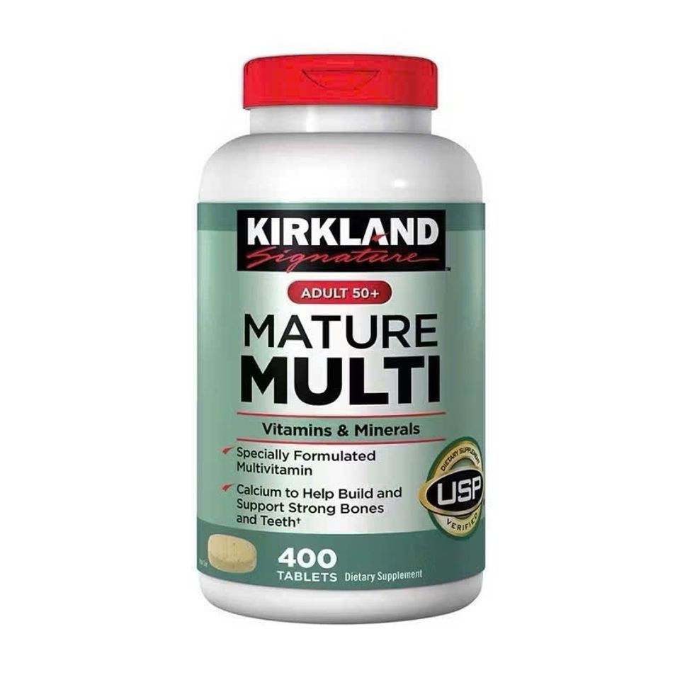 (Fullbox) Vitamin Tổng Hợp Kirkland 50+ Multi - Bổ Sung Vitamin và Khoáng Chất Cần Thiết cho Người Trưởng Thành - Hỗ Trợ Sức Khỏe Xương Khớp 400 Viên Chính hãng