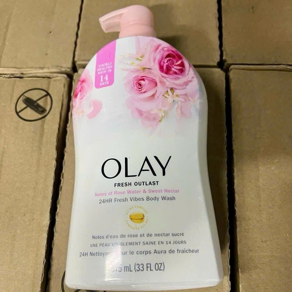 Sữa Tắm Olay Fresh Outlast Rose Water & Sweet Nectar 975ml – dịu da, thơm hoa hồng