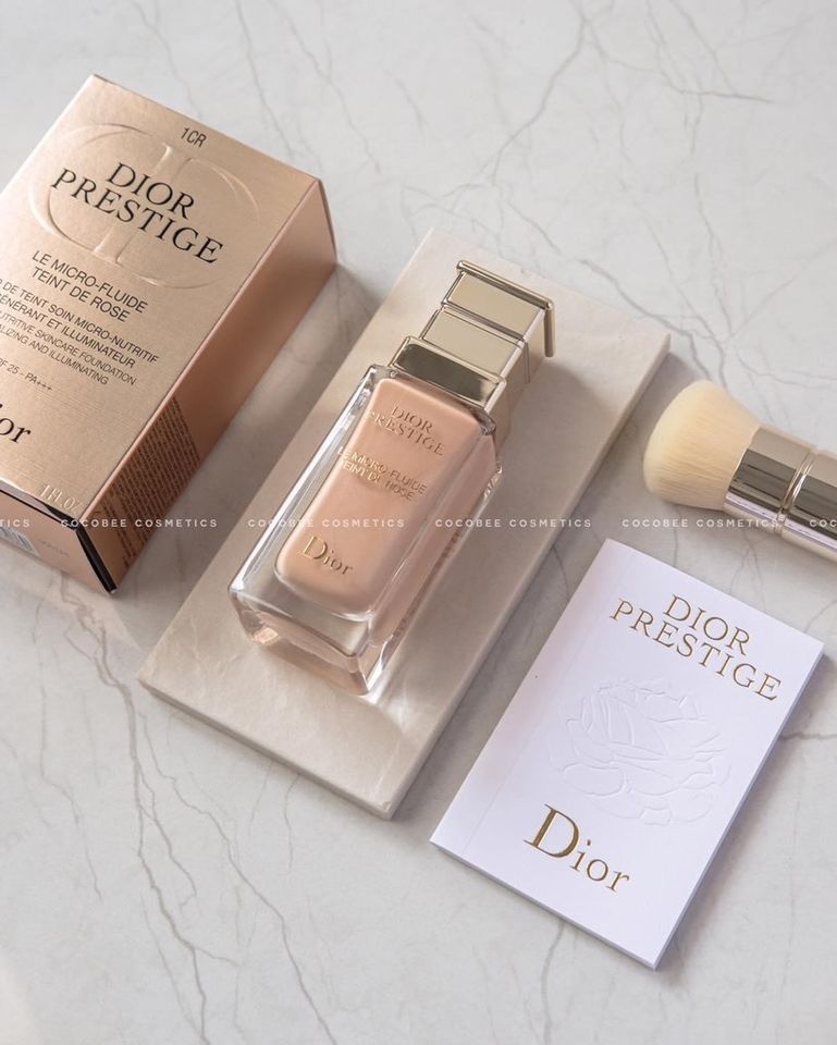 Kem Nền DIOR Prestige Le Micro-Fluide Teint de Rose SPF25 30ml - Trang Điểm Hoàn Hảo, Dưỡng Ẩm và Bảo Vệ Da, Chính Hãng
