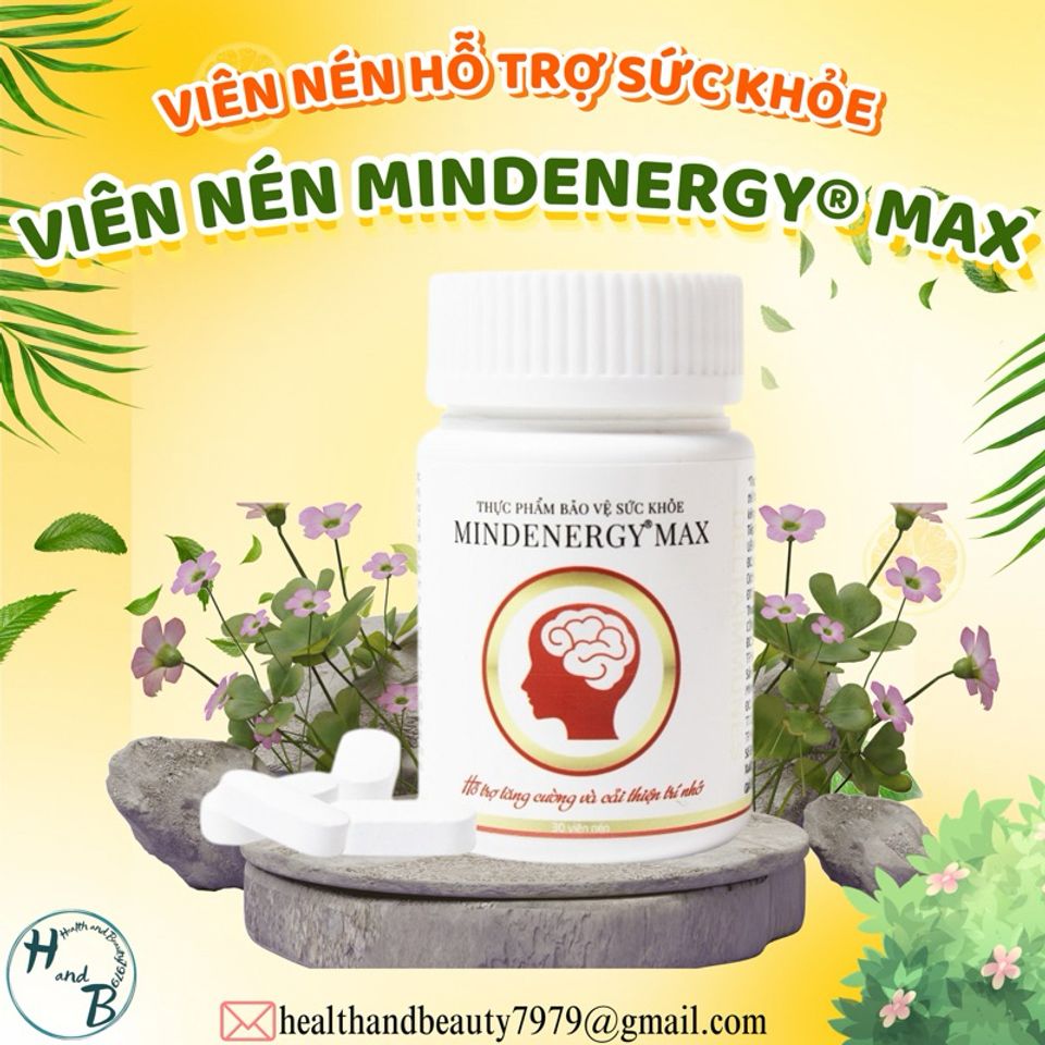 Viên Nén MindEnergy Max 30 Viên - Tăng Cường Trí Nhớ, Cải Thiện Tập Trung Cho Người Mệt Mỏi - Bổ Não Tự Nhiên