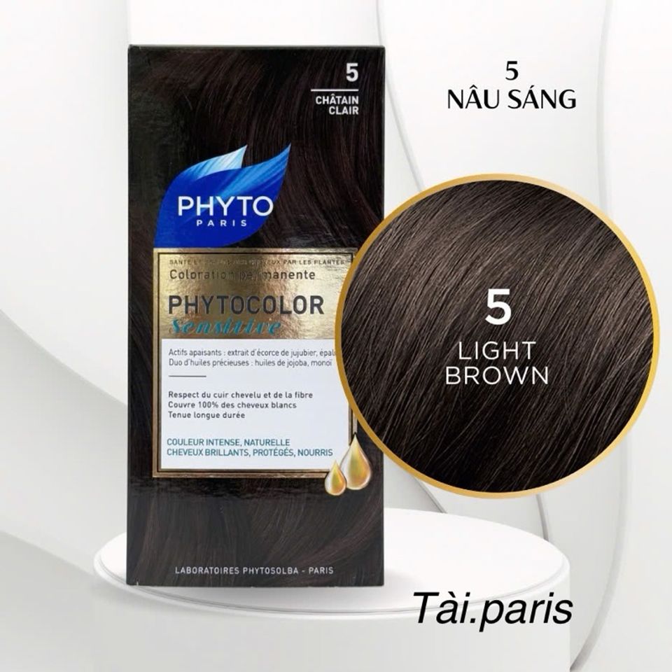 Nhuộm Tóc Phủ Bạc PHYTO 100% Hữu Cơ - Cho Da Nhạy Cảm, Không Gây Kích Ứng, Dưỡng Tóc Tự Nhiên