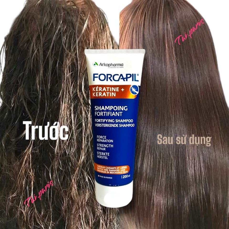 Dầu Gội Arkopharma Forcapil Fortifiant 200ml - Tăng Cường Sức Kháng Cho Tóc Yếu, Giảm Gãy Rụng, Phục Hồi Tóc Khô Xơ