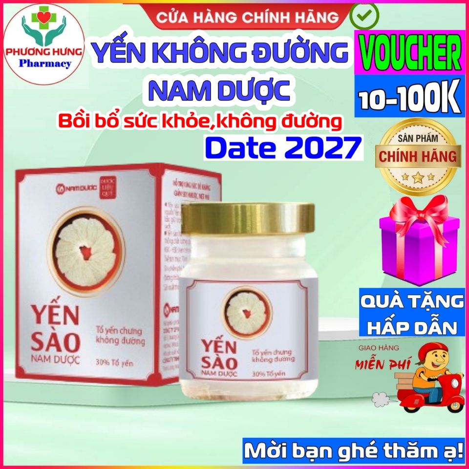 Yến Sào Nam Dược Tổ Yến Chưng Không Đường 70ml - Bổ Dưỡng Sức Khỏe, Dành Cho Người Giảm Cân, Ăn Kiêng, Không Chất Bảo Quản