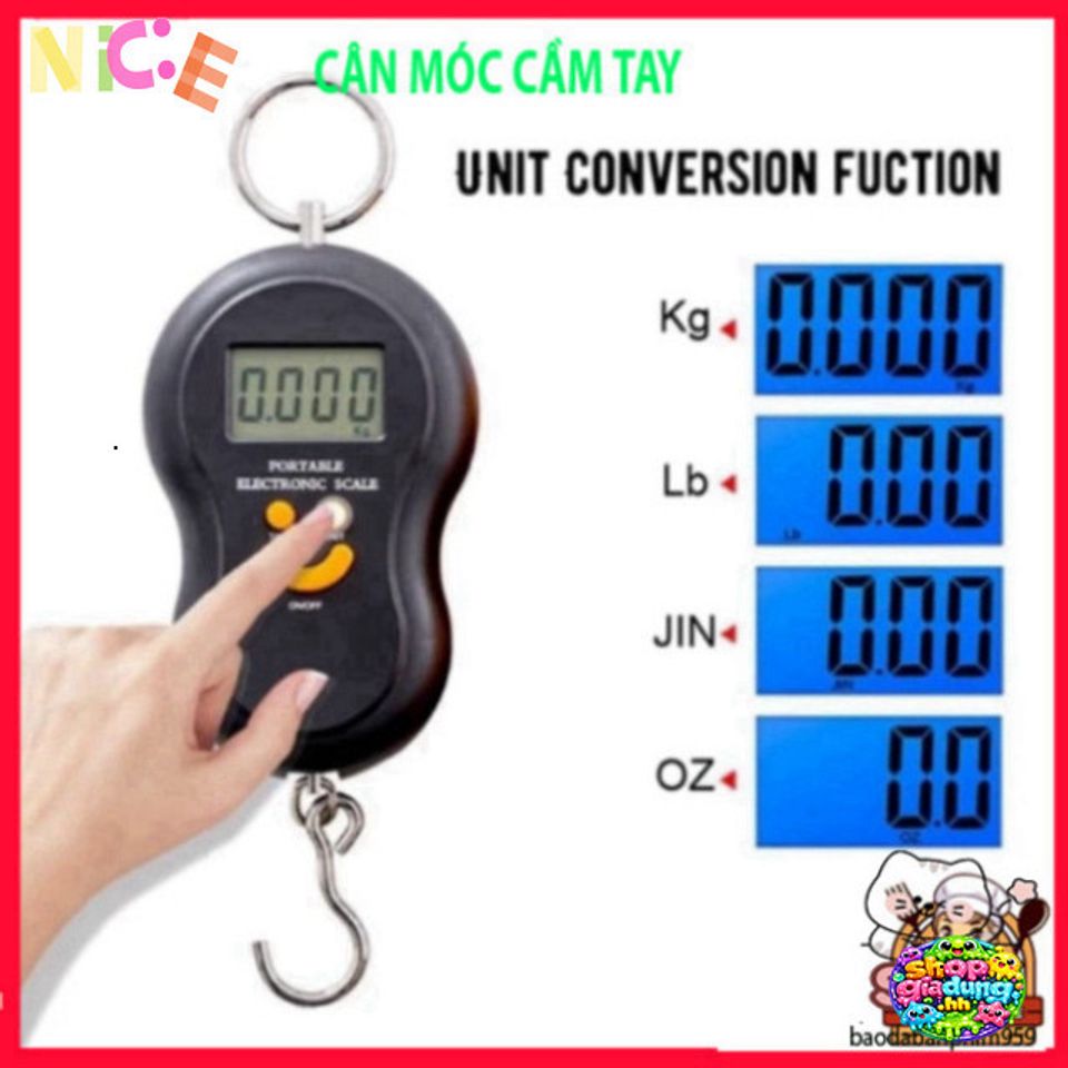 Cân Điện Tử Mini 50kg Hình Mặt Cười - Cân Ăn Chính Xác Di Động, Thiết Kế Tiện Lợi Dành Cho Mua Sắm và Du Lịch