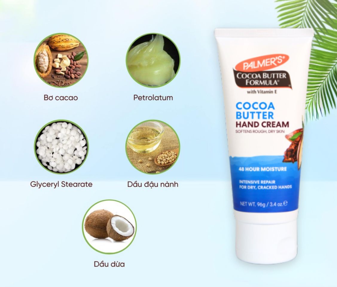 Kem Dưỡng Da Tay Bơ Ca Cao Palmer's Cocoa Butter 96g - Chống Khô Ráp, Dưỡng Ẩm Hiệu Quả, Hương Dịu Nhẹ