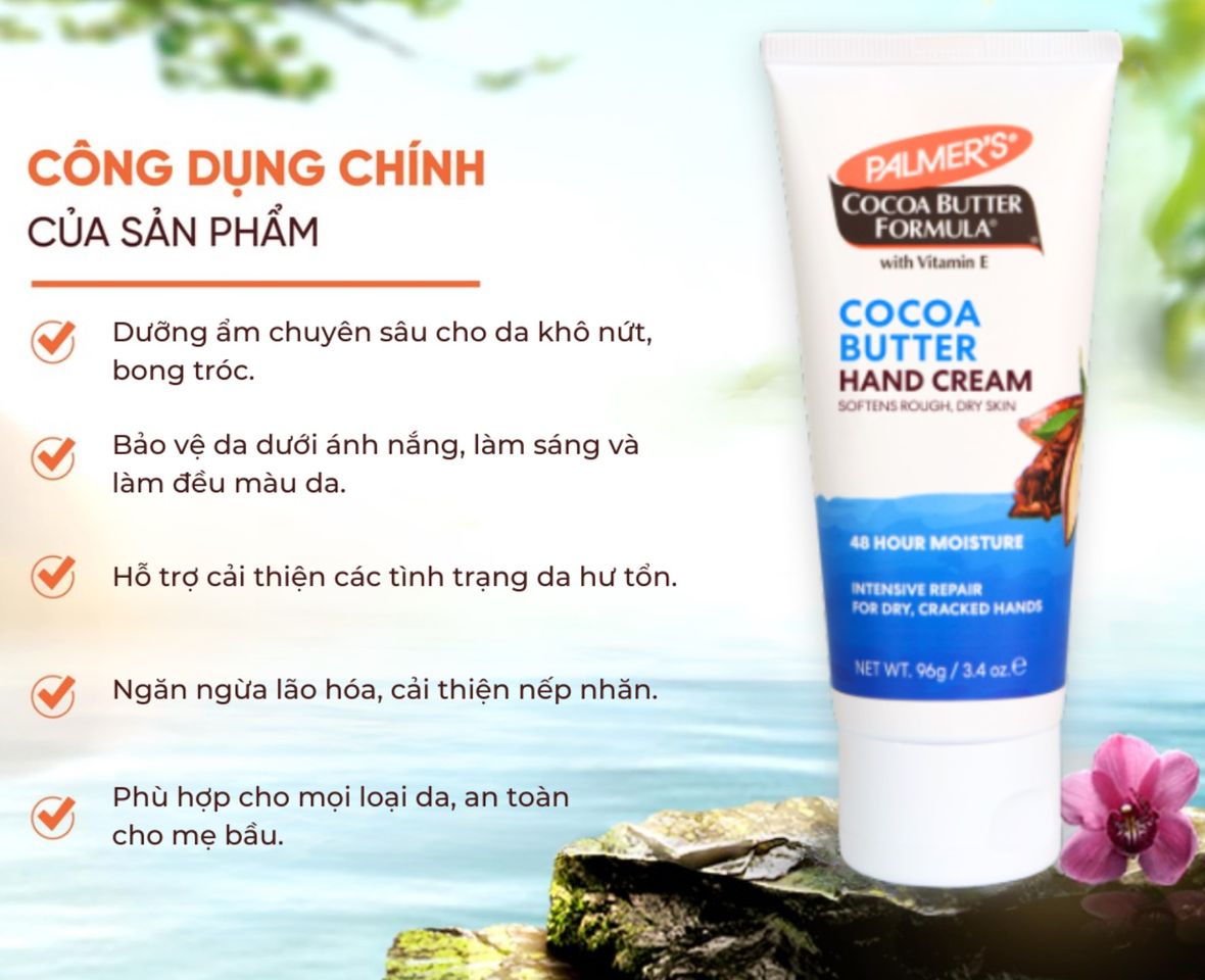 Kem Dưỡng Da Tay Bơ Ca Cao Palmer's Cocoa Butter 96g - Chống Khô Ráp, Dưỡng Ẩm Hiệu Quả, Hương Dịu Nhẹ