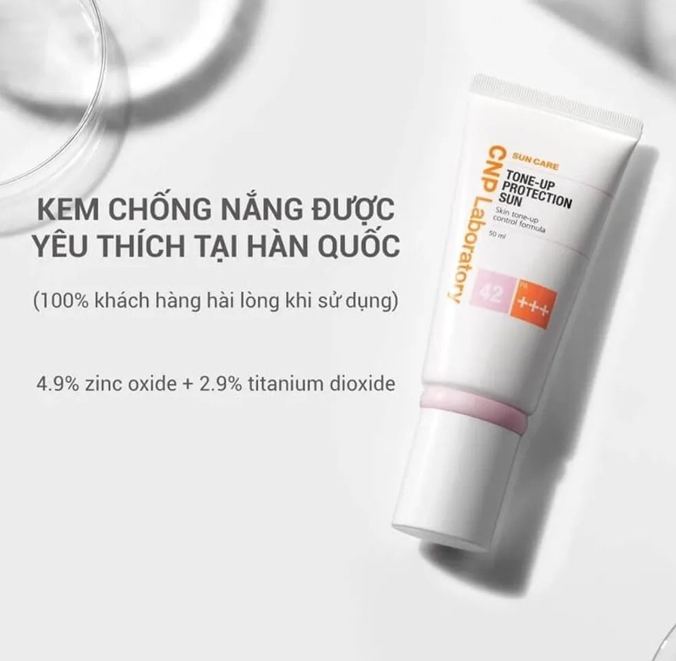 Kem Chống Nắng Nâng Tone CNP Laboratory Tone-Up Protection Sun SPF42/PA+++ - Kiềm Dầu, Bảo Vệ Da Rạng Rỡ, Fullbox Chính Hãng