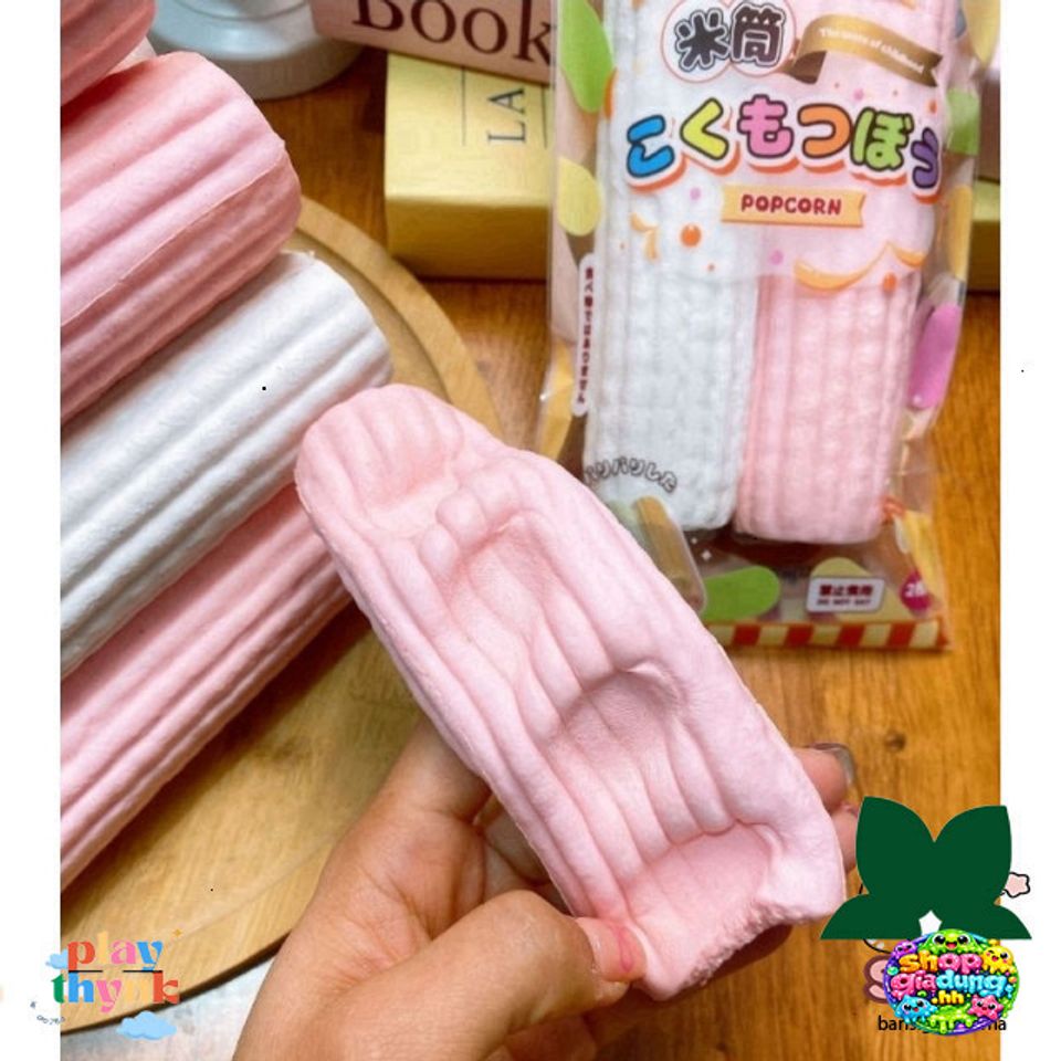 Đồ Chơi Squishy Bỏng Ngô Hachimi Hương Bơ - Giải T stress, Trang Trí Bàn Học, Móc Khóa Siêu Dễ Thương