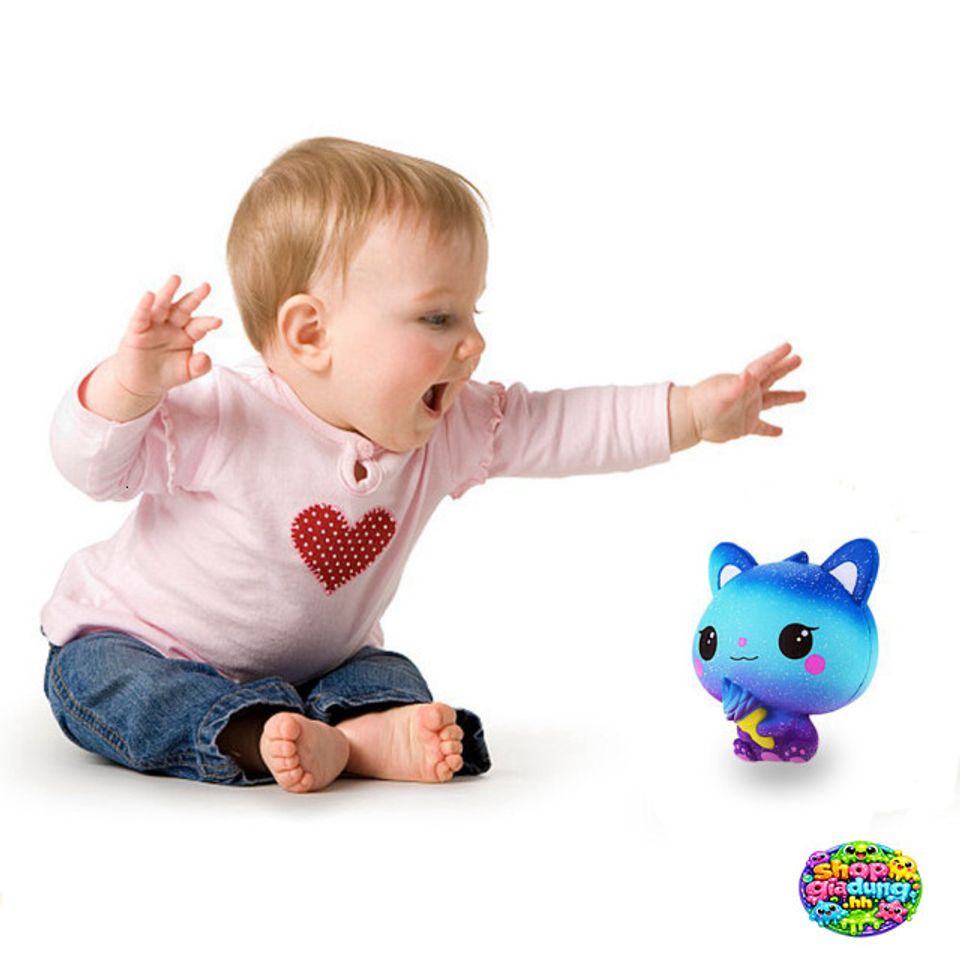Búp Bê Mềm Mỏng Hình Mèo Hoạt Hình Squishy - Đồ Chơi Giảm Stress Scented Cream Cho Trẻ Em và Người Lớn
