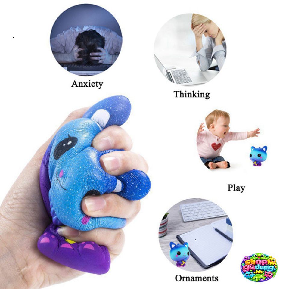 Búp Bê Mềm Mỏng Hình Mèo Hoạt Hình Squishy - Đồ Chơi Giảm Stress Scented Cream Cho Trẻ Em và Người Lớn