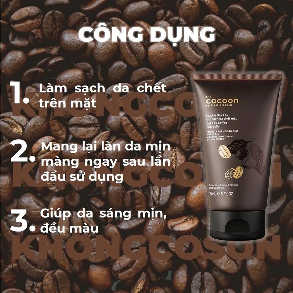 Tẩy Tế Bào Chết Da Mặt Cocoon 150ml - Chăm Sóc Da Tươi Mới Với Cà Phê Đắk Lắk, Làm Sạch & Làm Mềm Da Chính Hãng 586719