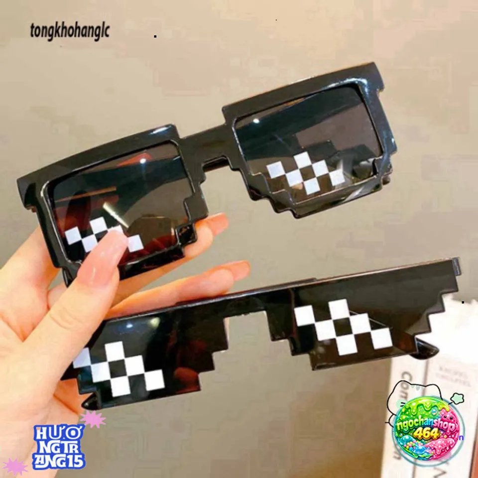 Kính Thug Life Mosaic Pixelated Hip Hop UV400 độc lạ cho Nam Nữ - Phong ...