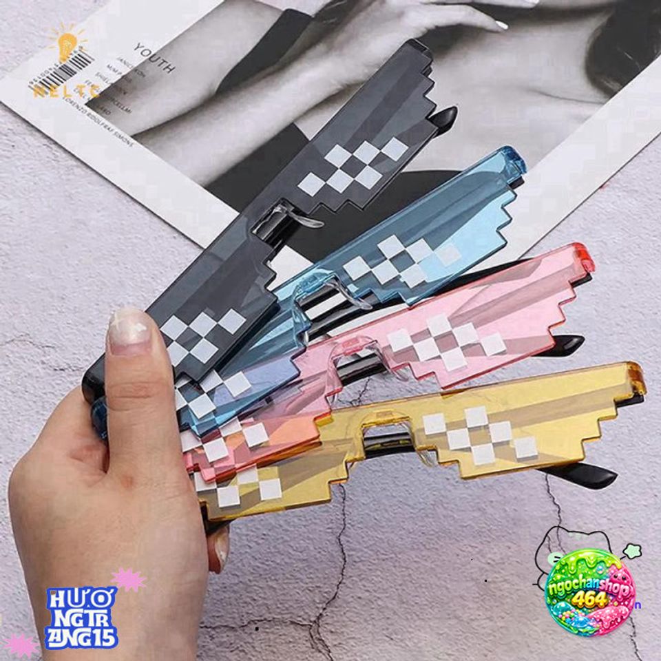 Kính Mát Thug Life Pixel Retro - Kính Râm Khảm Độc Đáo, Thời Trang ...