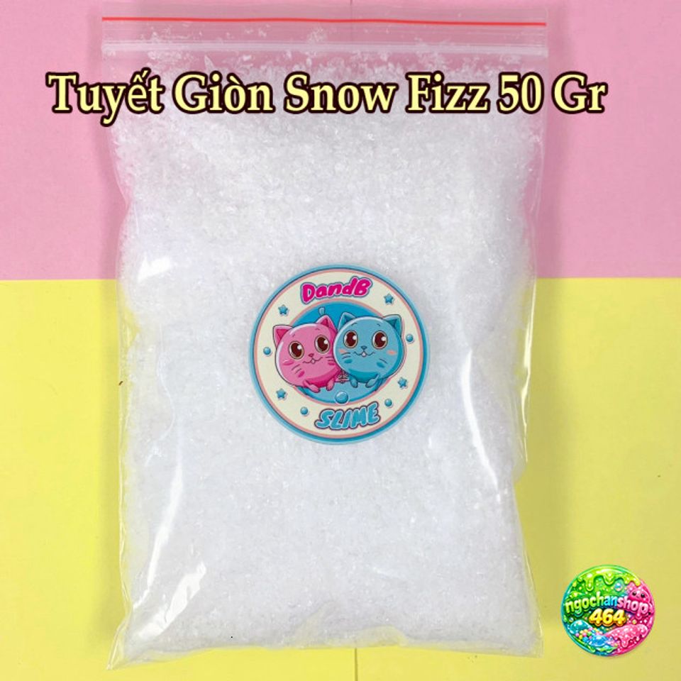 Kem Tuyết Nhựa Snowfizz 50Gr - Không Pha Nước, Siêu Phồng, Trang Trí Slime Tuyết Giả - Đồ Chơi Thủ Công Trẻ Em