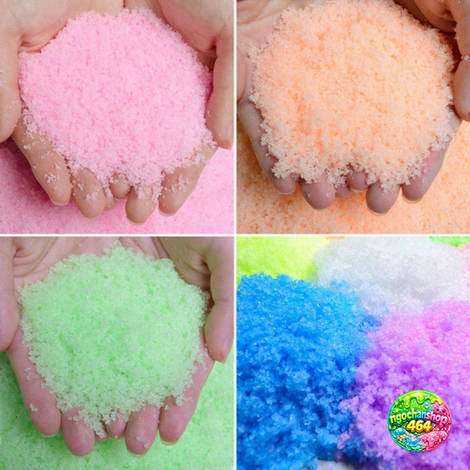 Tuyết Nhân Tạo 50gr - Nguyên Liệu Làm Slime Mây Siêu Mịn 7 Màu - Đồ Chơi Trẻ Em Trang Trí Noel