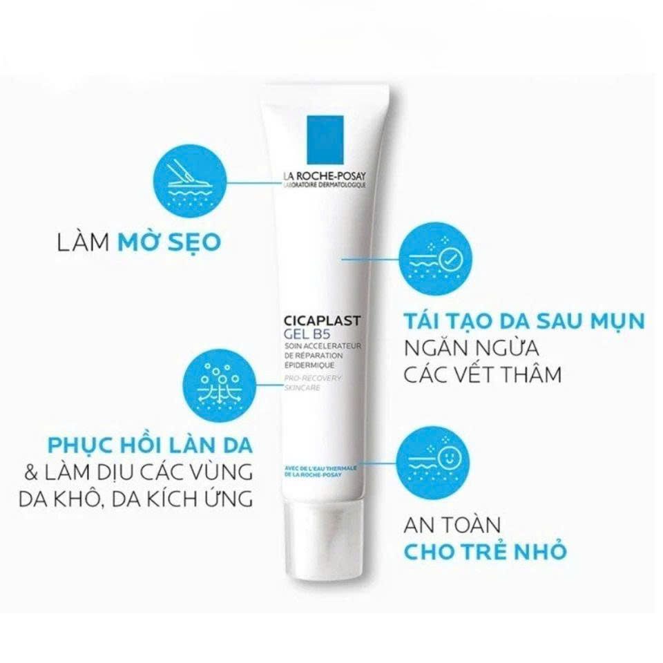 Kem Dưỡng Gel B5 La Roche-Posay Cicaplast 40ml - Hỗ Trợ Phục Hồi Da Nhạy Cảm, Giảm Thâm & Dầu, Dưỡng Ẩm Tự Nhiên