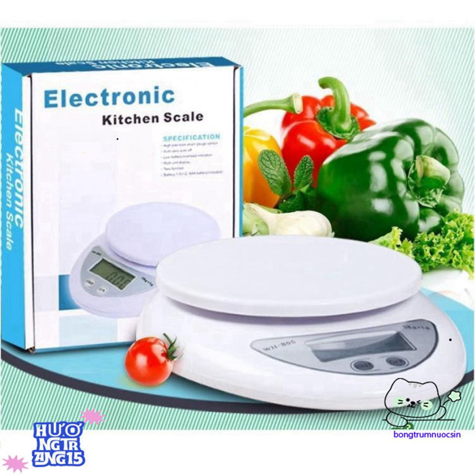 Cân Điện Tử BA499 - Cân Tiểu Ly Chính Xác Từ 1g Đến 5kg, Màn Hình LCD, Thích Hợp Đo Thực Phẩm Gia Vị Nhà Bếp