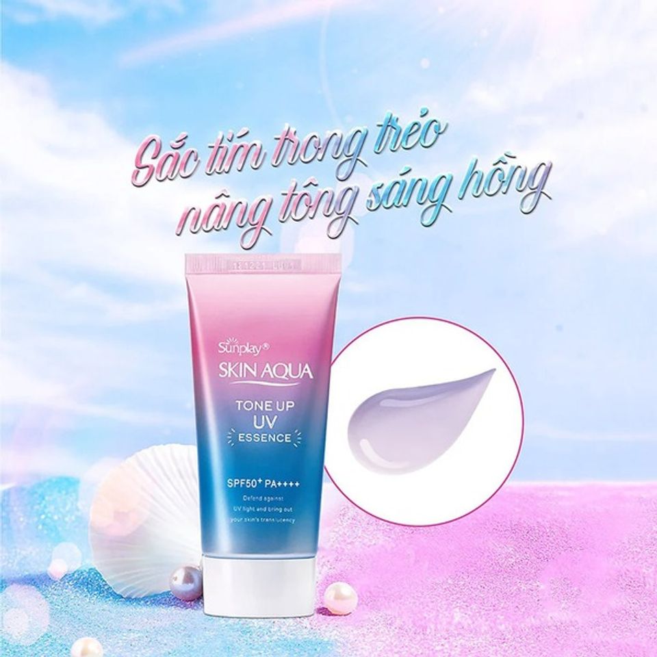 Tinh Chất Chống Nắng Sunplay Skin Aqua Tone Up UV Essence SPF50+ PA++++ - Dưỡng ẩm, Nâng tông sáng, Hiệu chỉnh sắc da - Chính Hãng Nhật Bản 80g