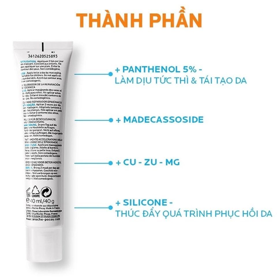 Kem Dưỡng Gel B5 La Roche-Posay Cicaplast 40ml - Phục Hồi Da Nhạy Cảm, Giảm Thâm, Chăm Sóc Da Dầu Chính Hãng Từ Mỹ