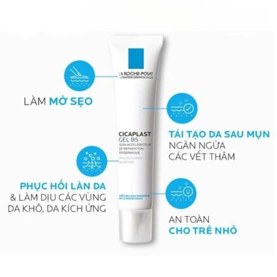 Kem Dưỡng Gel B5 La Roche-Posay Cicaplast 40ml - Phục Hồi Da Nhạy Cảm, Giảm Thâm, Dưỡng Ẩm Tối Ơi & Không Chứa Paraben
